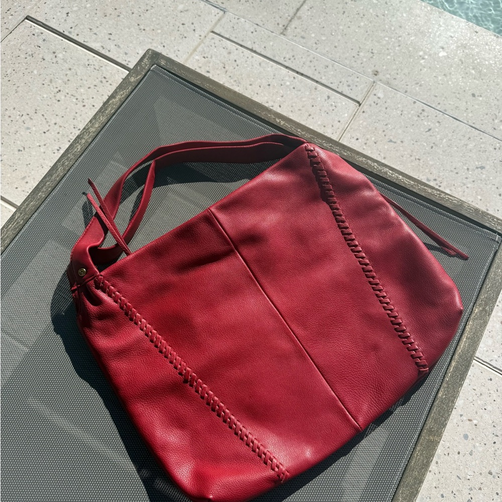 Vintage HOBO Red Leather Shoulder Bag